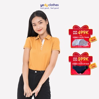 Áo thun phông nữ YODY Coolmax cổ bẻ ngắn tay cao cấp thoáng mát tuyệt đối APN3516