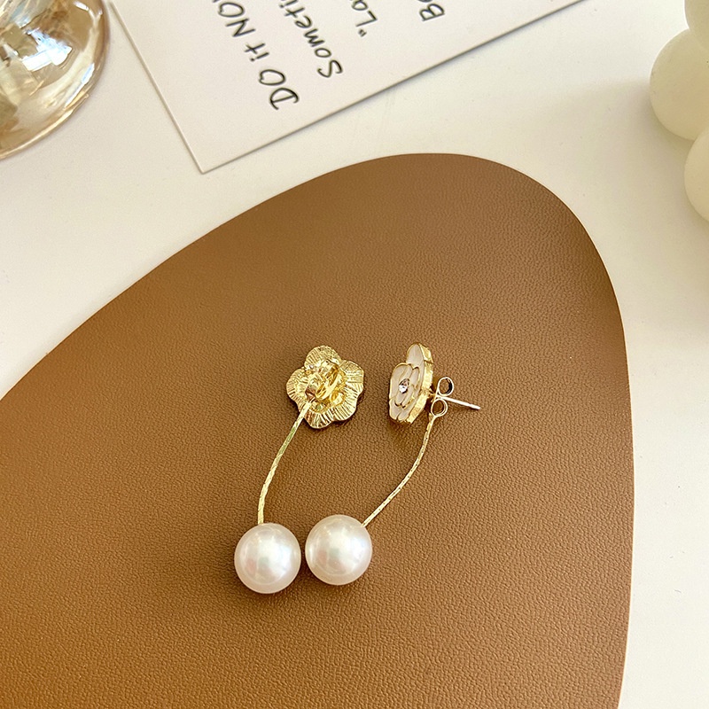 Bông Tai Mạ Bạc 925 Đính Ngọc Trai Sang Trọng Phong Cách Retro Hàn Quốc 2022