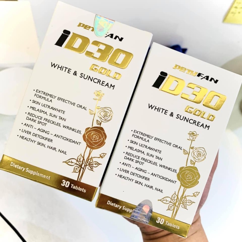 Viên uống trắng da, giảm nám, chống nắng, chống lão hóa PETYFAN ID30 - Bác Sĩ Nghĩa