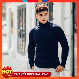 Áo Len Nam Cổ Lọ Dệt Kim Chất Dày Thời Trang Thu Đông Chuẩn Soái Ca ALV22