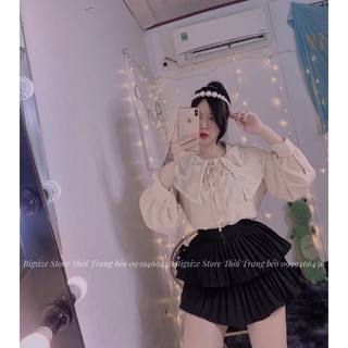ÁO CỔ BÈO NUDE [ BIGSIZE 60-90KG]