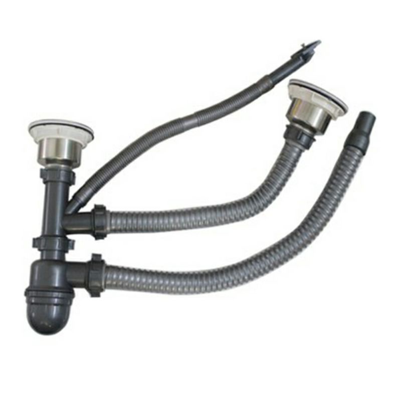 bộ xả chậu rửa chén đôi inox