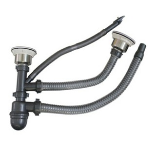 Bộ xả chậu rửa chén đôi inox