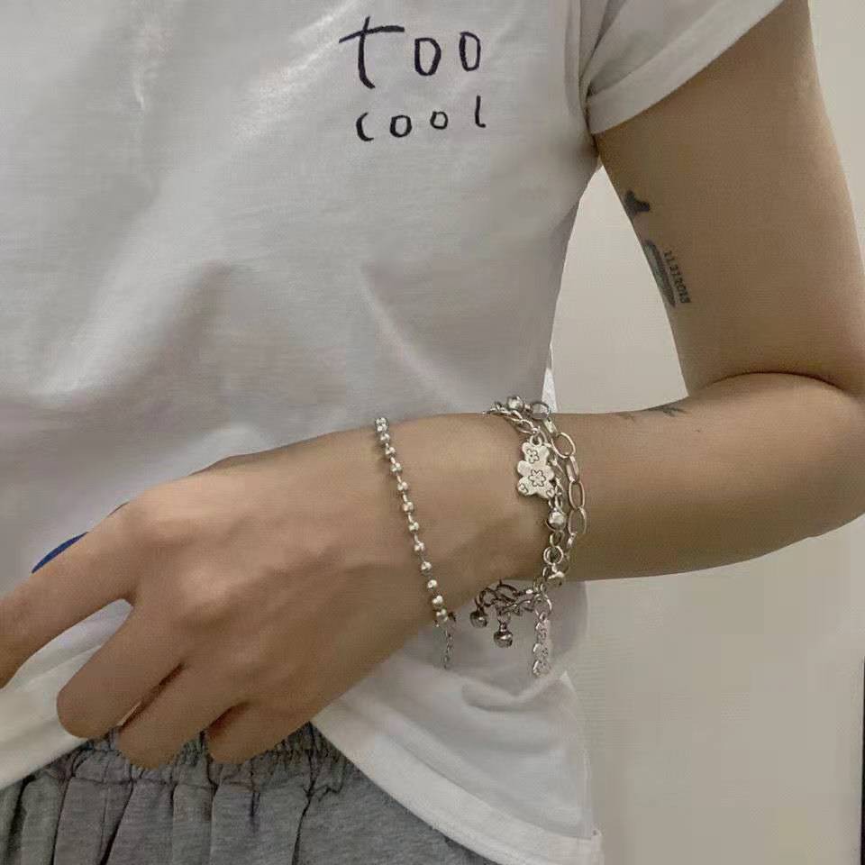Vòng tay nữ phong cách Lolita siêu xinh đơn giản MIX gấu 2 in 1 xinh xắn đáng yêu VT48