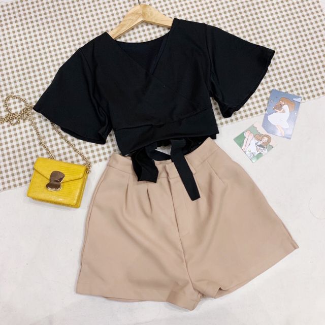 [ GIẢM SÂU ] [ SIÊU PHẨM ] set crop hở lưng quần short tây🌸HÀNG SẴN SQS2768 rẻ nhất rẻ quá