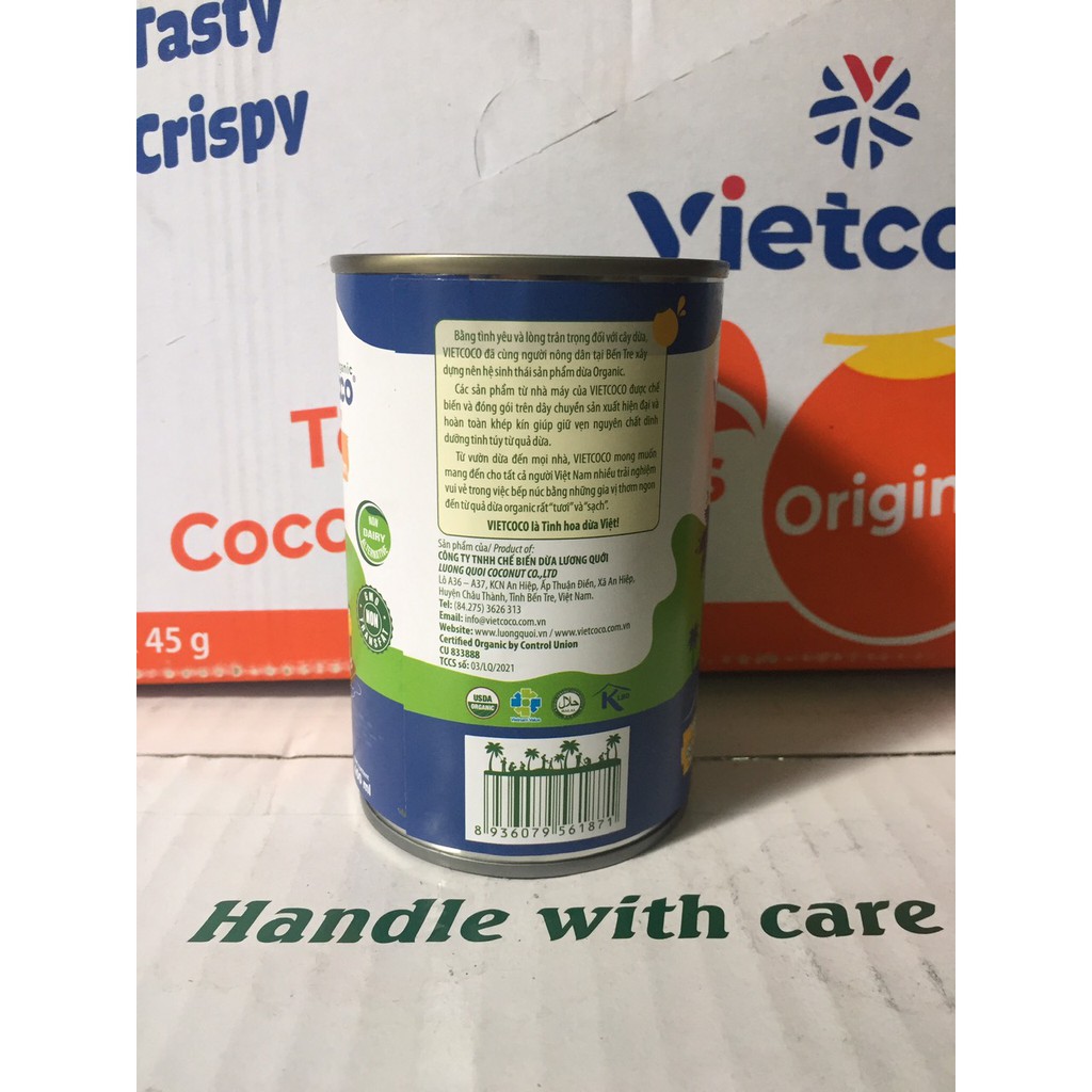 Nước Cốt Dừa Premium Organic VIETCOCO - Lon 400ml