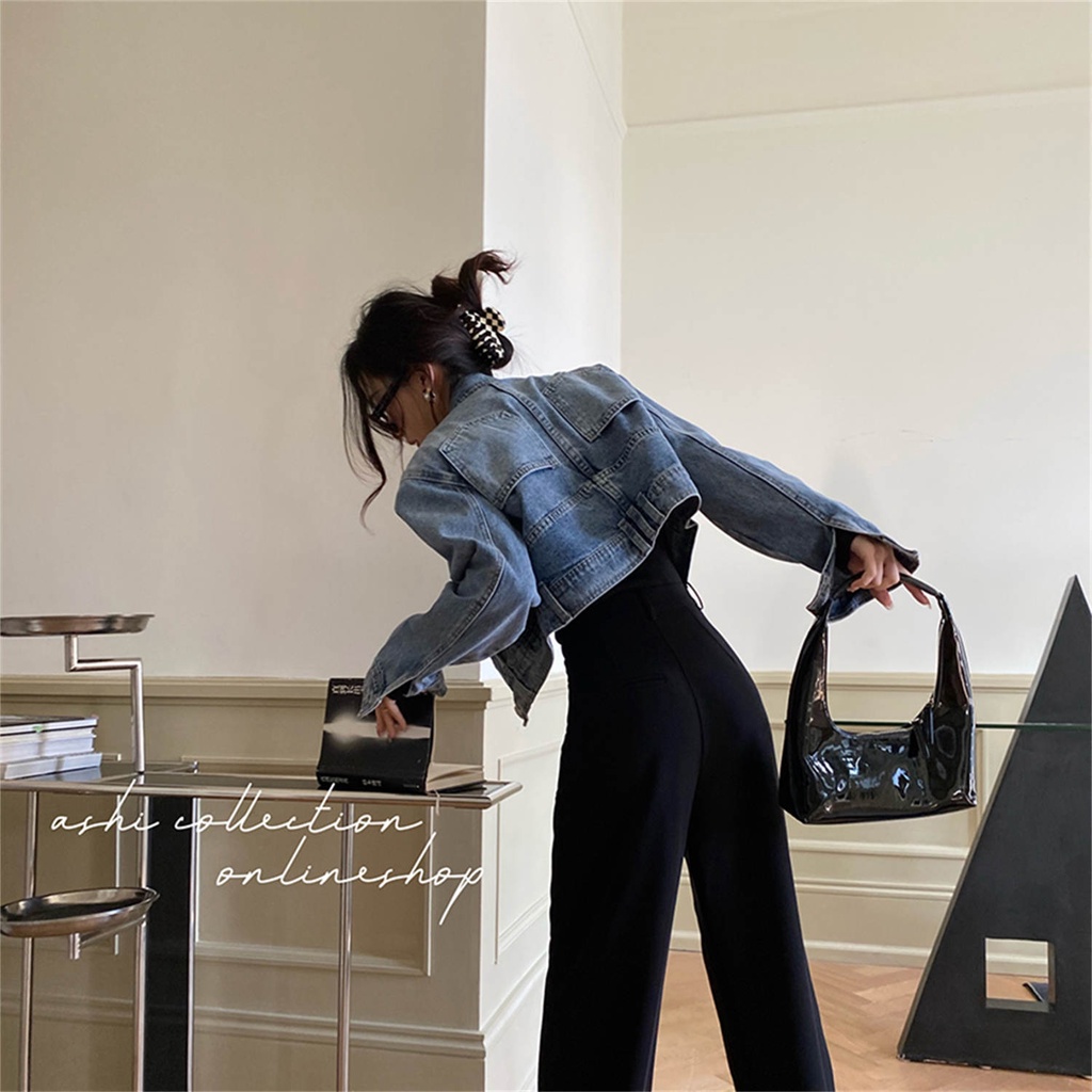 Áo Khoác Denim Dáng Rộng Thời Trang Mùa Xuân Cho Nữ