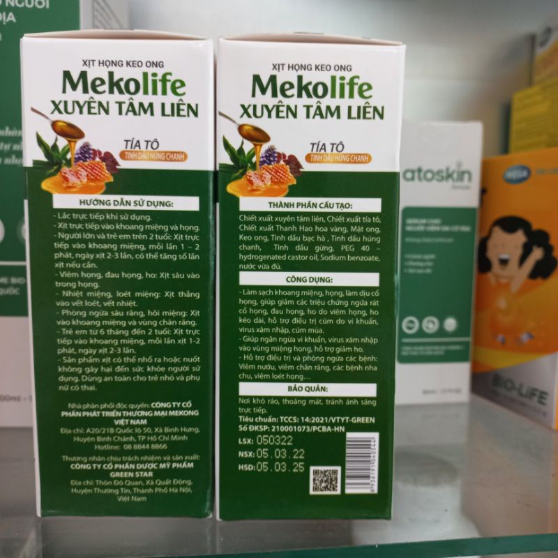 Xịt họng keo ong xuyên tâm liên Mekolife