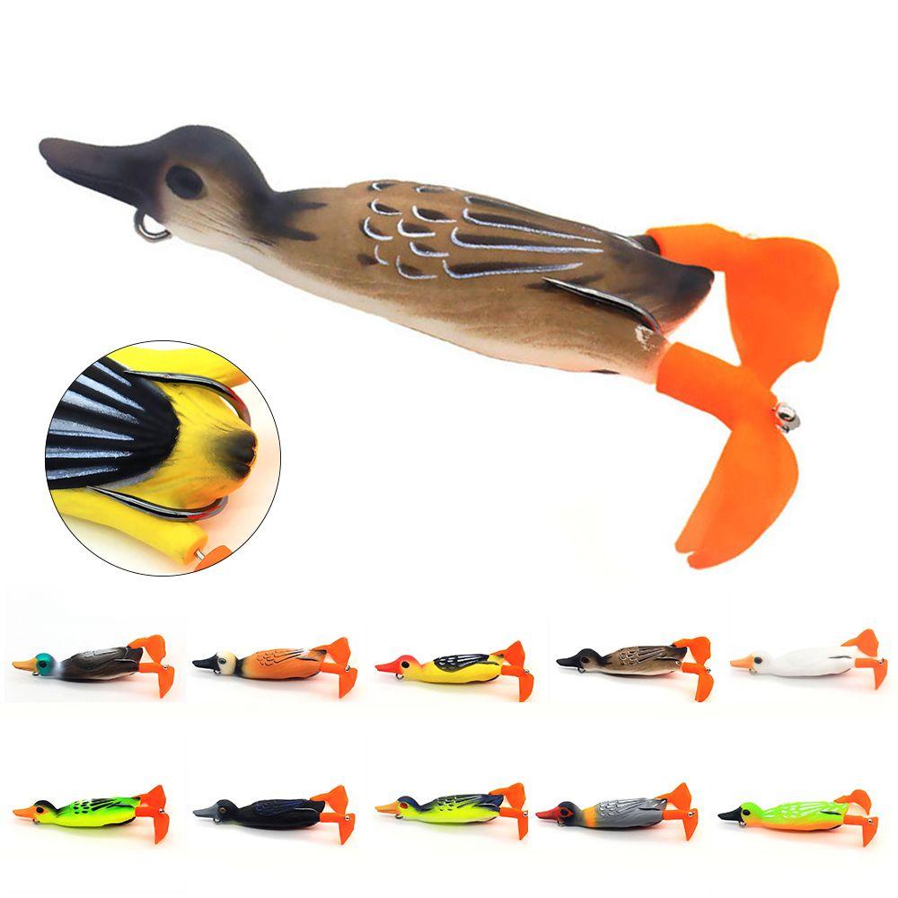Mồi Câu Cá Giả Mềm 10 Màu Có Móc Kép 9.5cm 12g