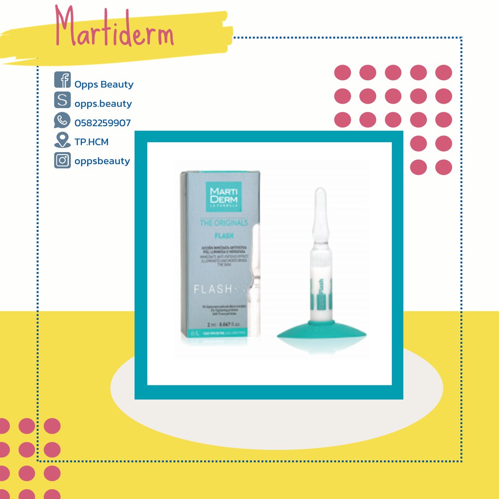 [MARTIDERM][CÓ LẺ] Ampoule căng bóng da và thay thế trang điểm FLASH