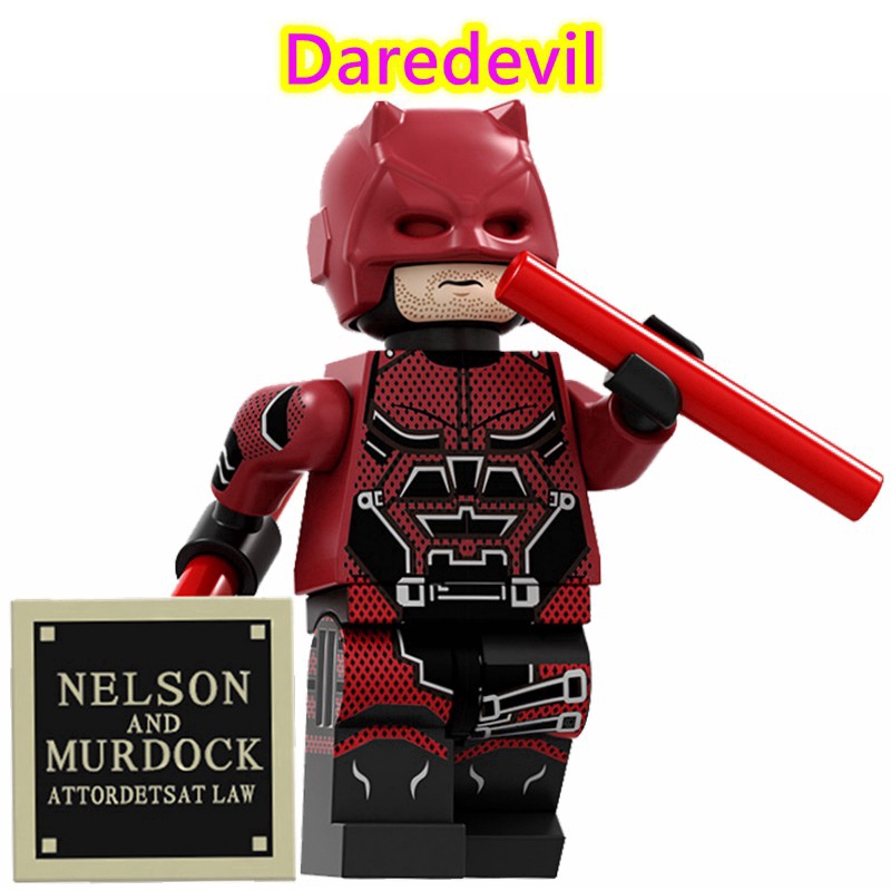 Đồ chơi Lego mini hình Spiderman Daredevil Iron fist cool ngầu