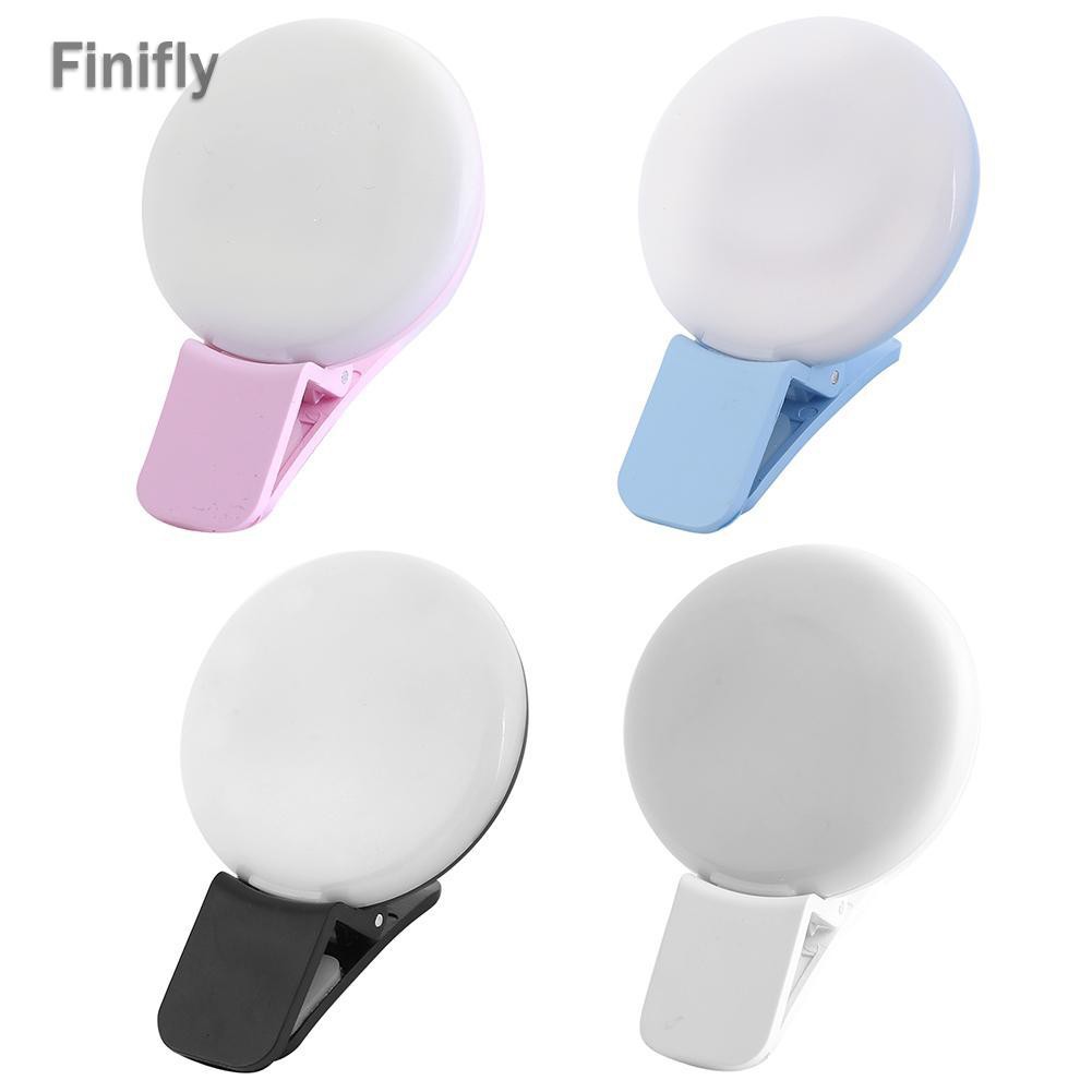 Đèn Led Tròn Mini Có Kẹp Gắn Điện Thoại Tiện Lợi