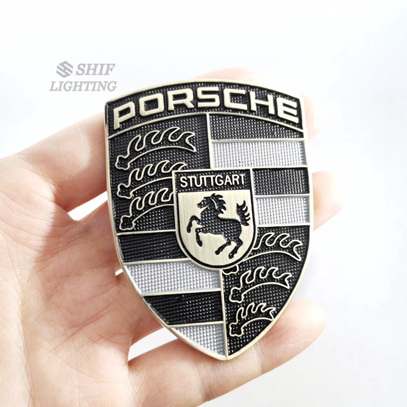 Logo bằng kim loại để trang trí xe hơi Porsche