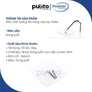 Móc treo tường chịu lực bằng nhựa xoay 180 độ Pulito