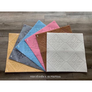 [SALE]Xốp Dán tường 3D HỌA TIẾT TÂN CỔ ĐIỂN 5 Sang Trọng KT 70X70 cm