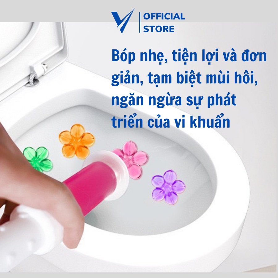 Gel khử mùi bồn cầu với 7 mùi thơm tự nhiên, giúp bạn diệt khuẩn khử mùi nhà vệ sinh rất hiệu quả