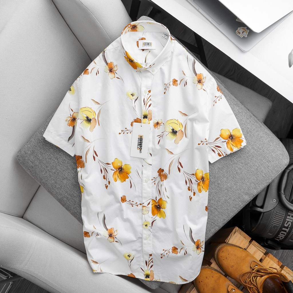 Áo sơ mi nam cộc tay họa tiết DICYDE N.UD.12 cao cấp