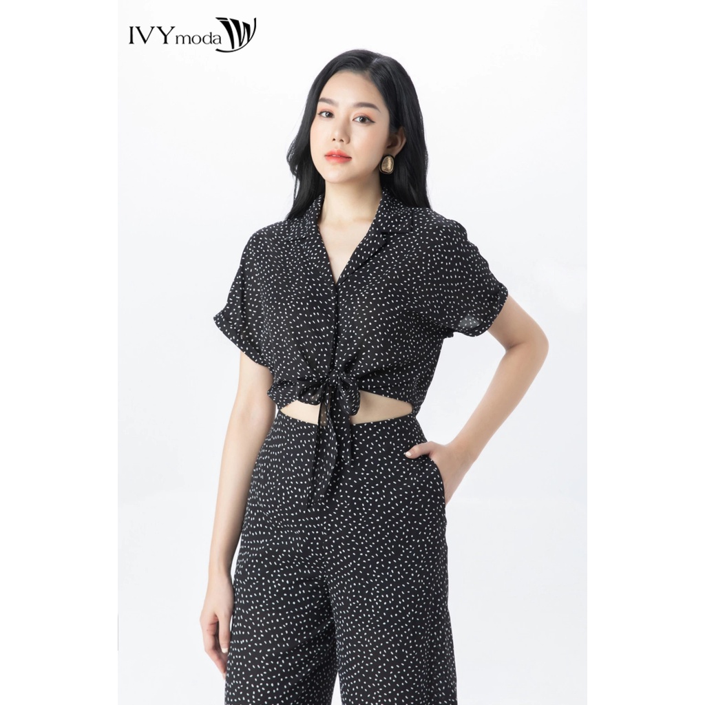 Bộ lụa nữ họa tiết IVY moda MS 16M7379