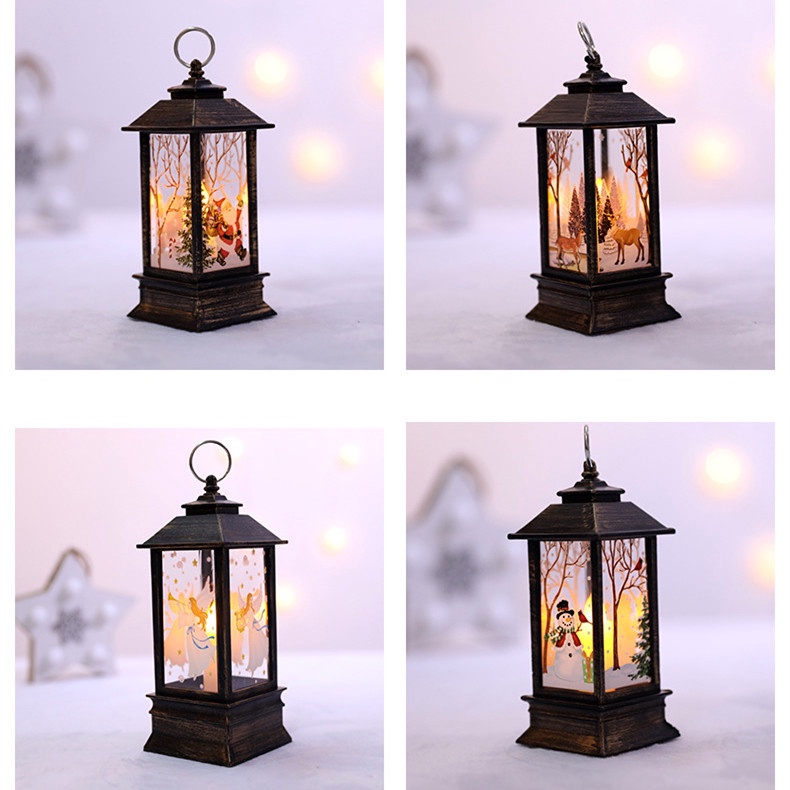 Đèn LED Treo Trang Trí Giáng Sinh Hình Ông Già Noel Tuần Lộc
