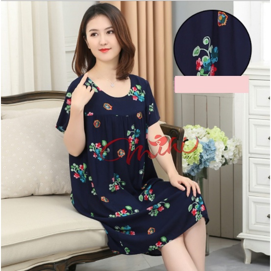 Váy ngủ nữ đẹp V84 Mihi -  Đầm mặc nhà dễ thương Bigsize phù hợp thời trang mùa hè chất lanh lụa siêu mát giá rẻ