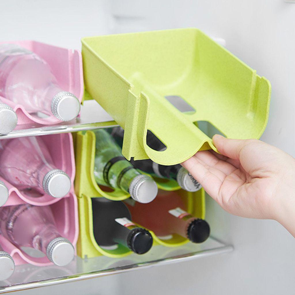 AUGUSTINA Giá Đỡ Chai Bia / Rượu Bằng PP Đa Năng Tiện Dụng Cho Tủ Lạnh