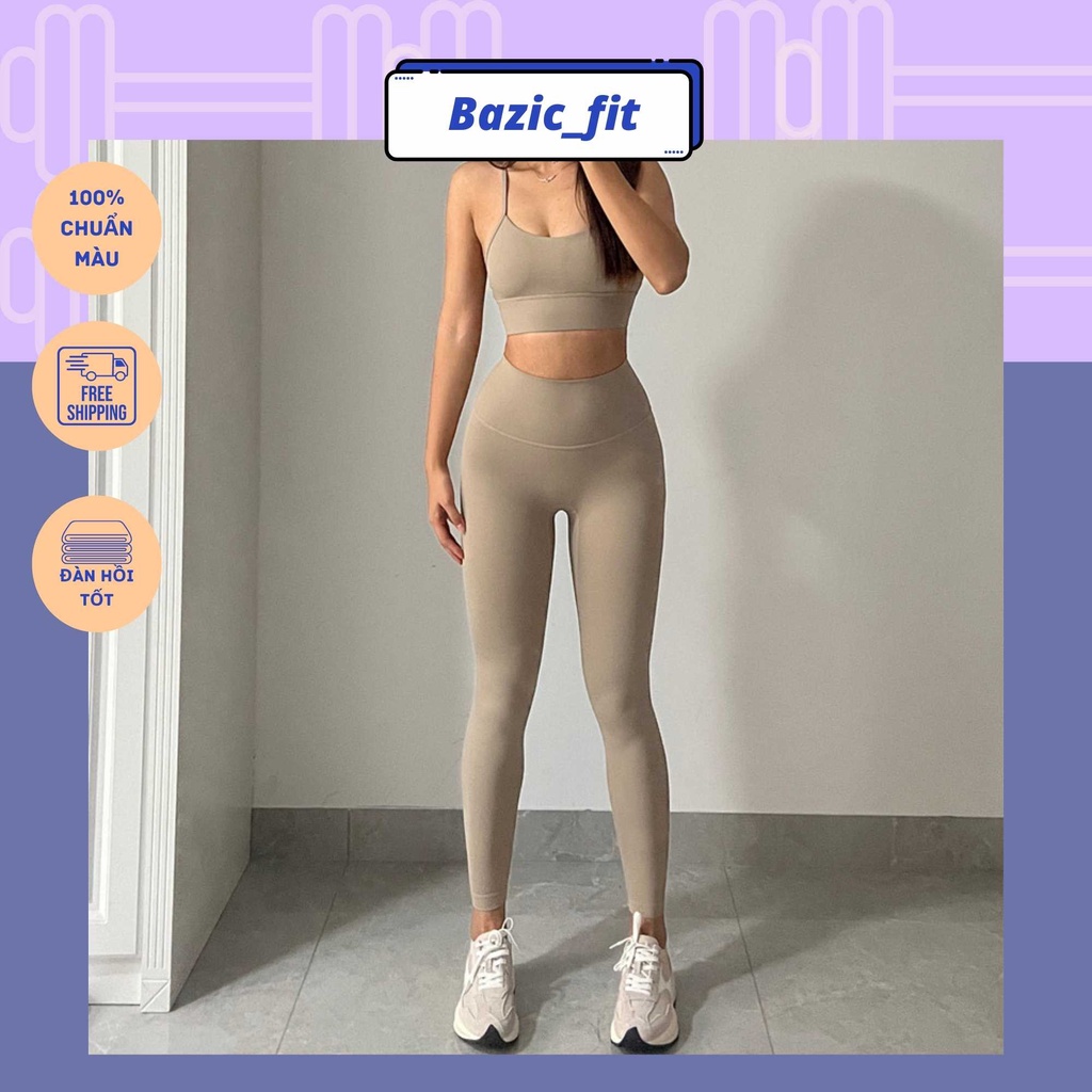Bộ đồ tập Yoga, Gym nữ Soften, Set đồ tập gym, yoga màu khoẻ khoắn và siêu xinh Bazic Fit