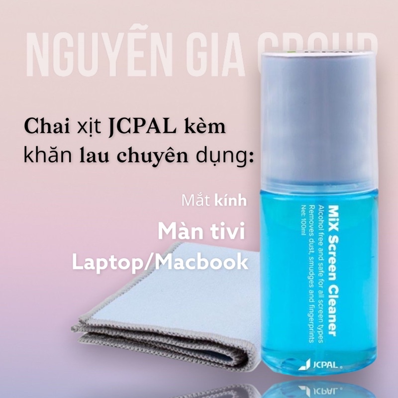 chai xịt nước lau màn hình tivi JCPAL , vệ sinh nước lau màn  laptop, màn hình điện thoại Nguyễn Gia Group Cao Đạt Q5