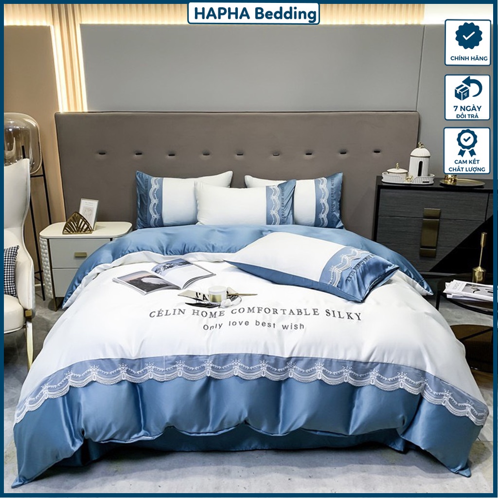 Bộ chăn ga gối lụa Celin, bộ ga đệm trải giường lụa cao cấp 4 món phủ / chun, 1m4 1m6 1m8 2m 2m2 1m6x2m 1m8x2m 2mx2m2