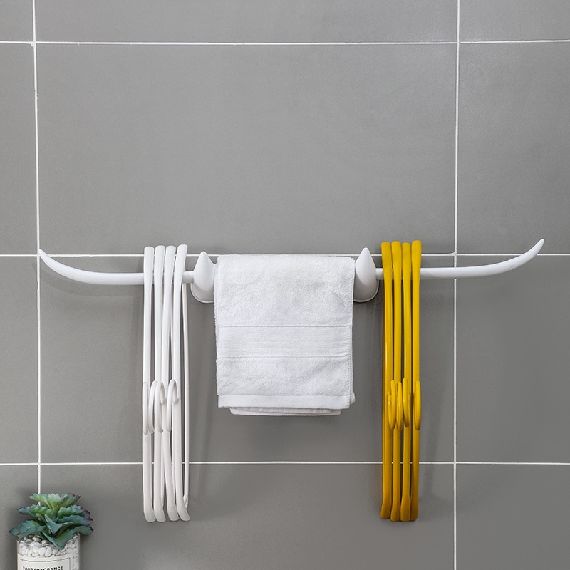 Giá treo khăn gắn tường có giác hút đơn giản và tháo rời được