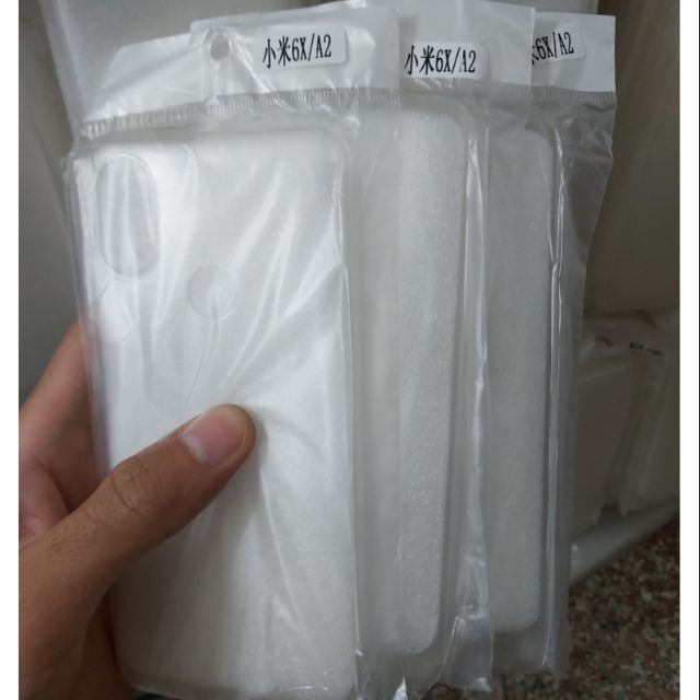 Bộ 3 chiếc ốp lưng cho xiaomi mi 6x/mi A2 silicon trong suốt siêu mỏng(loại tốt)