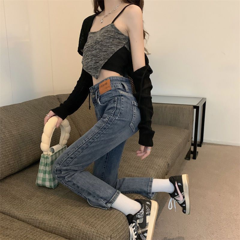 Quần Jean Nữ Lưng Cao Xẻ Tà Thời Trang Mới