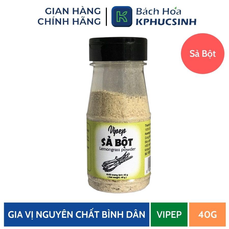 Sả bột Vipep nguyên chất 40g KPHUCSINH - Hàng Chính Hãng