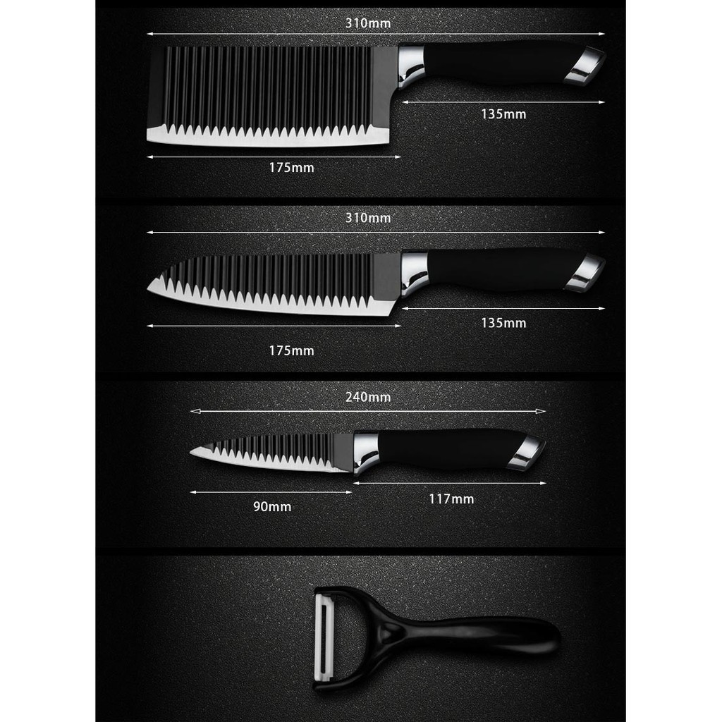 Bộ Dao Nhật 6 Món Cao Cấp Asakh Đa Năng- CHẮC CHẮN, SẮC BÉN