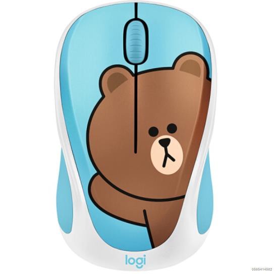 ✈▤Chuột không dây Logitech in họa tiết LINE FRIENDS dễ thương cho văn phòng