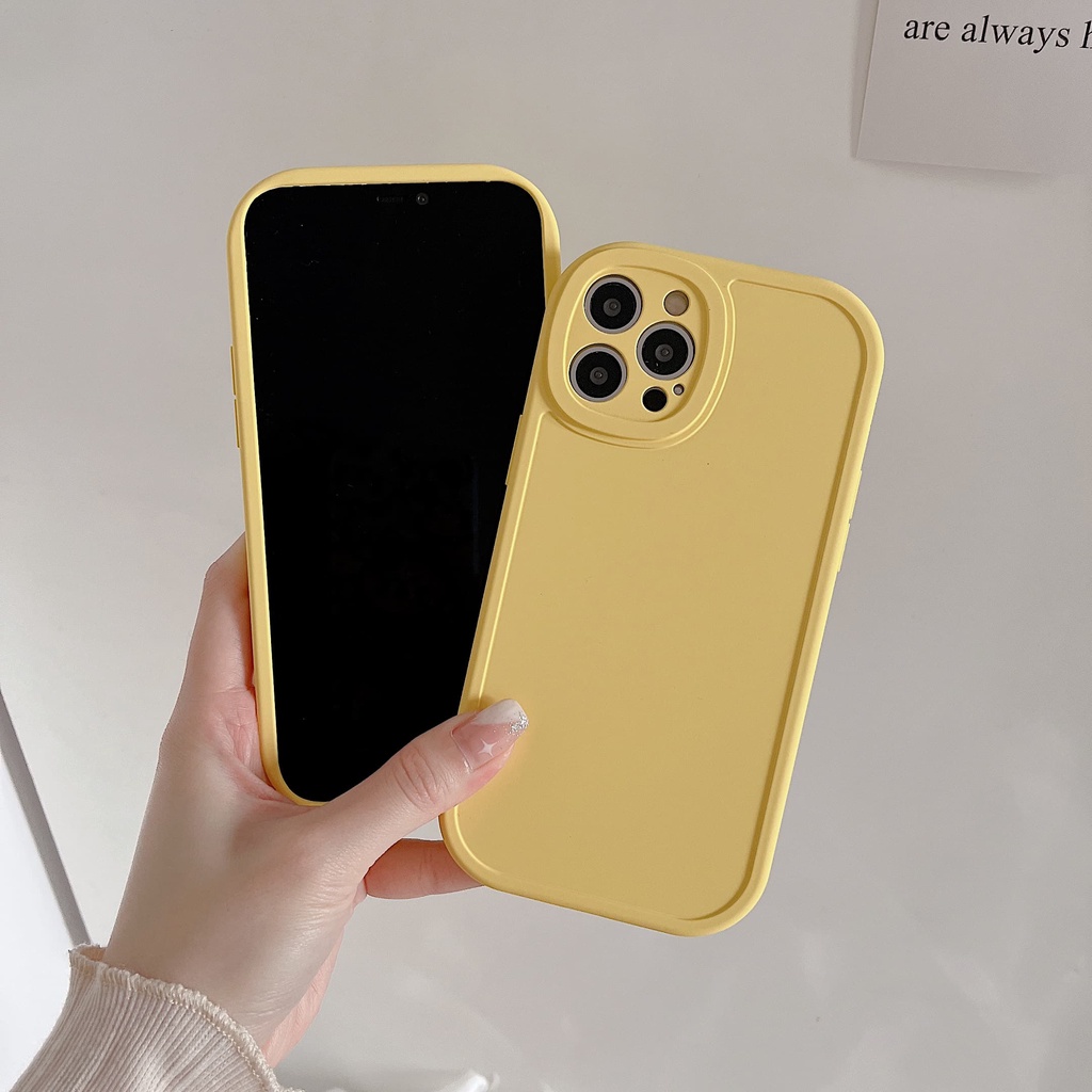 Ốp Điện Thoại Silicon Mềm Chống Sốc Màu Vàng / Tím Thời Trang