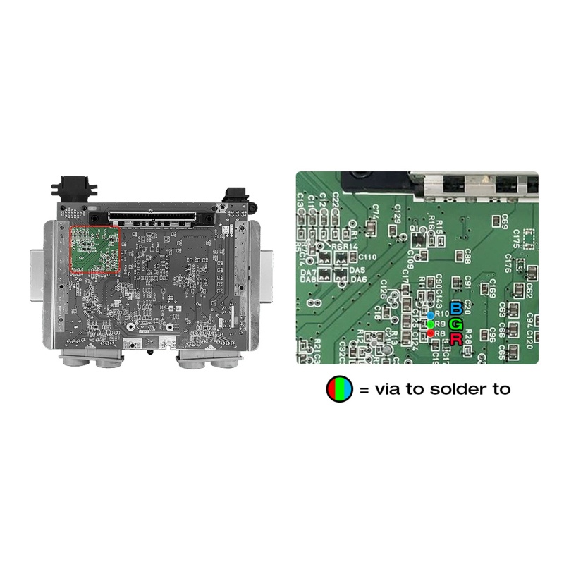 Bảng Mạch Chip Đèn LED RGB Cho N 64 NTSC Sang RGB Cho N 64
