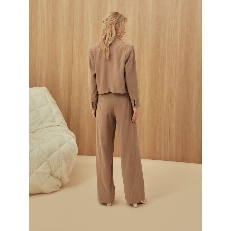 COCO SIN - Áo Cropped Blazer Nâu | BigBuy360 - bigbuy360.vn