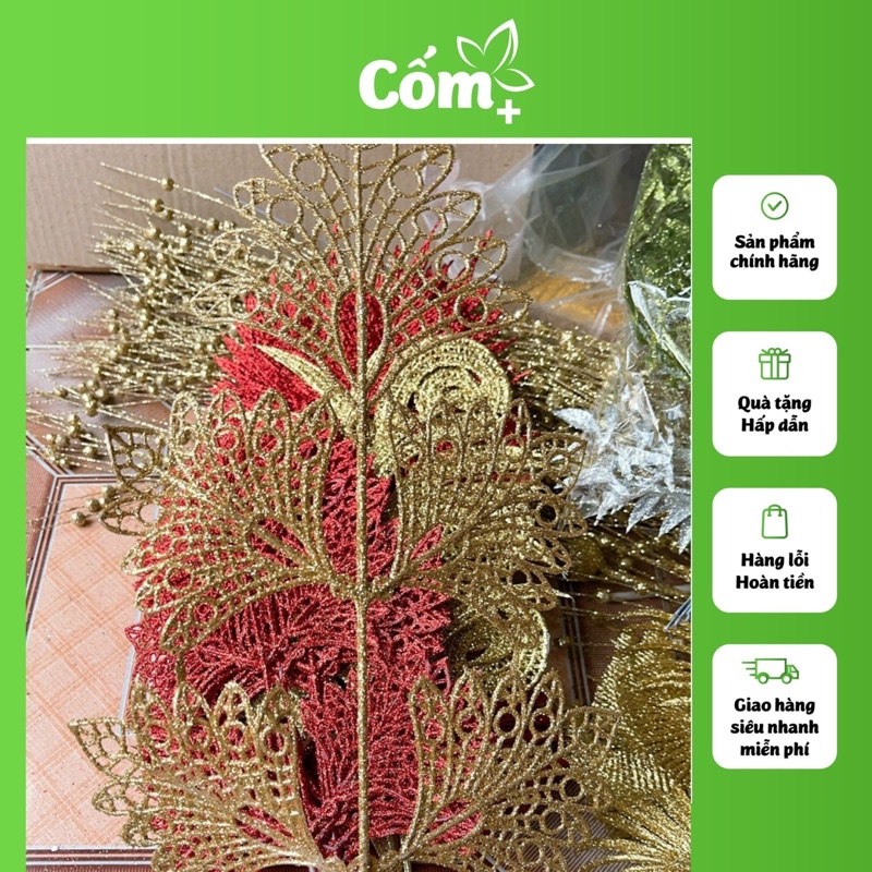 Cành lá phúc phủ nhũ kim tuyến