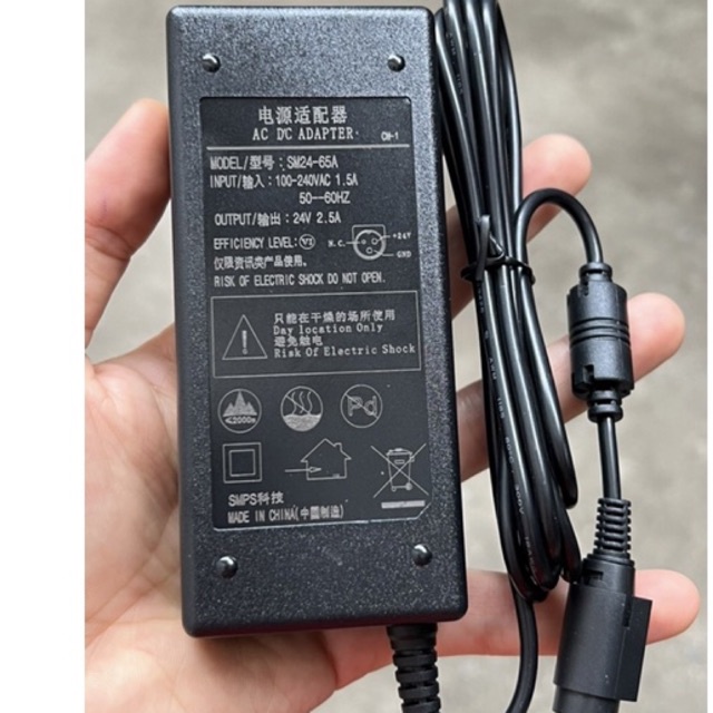 Dây nguồn máy in hóa đơn Xprinter XP-N200H 24v-2.5A chính hãng
