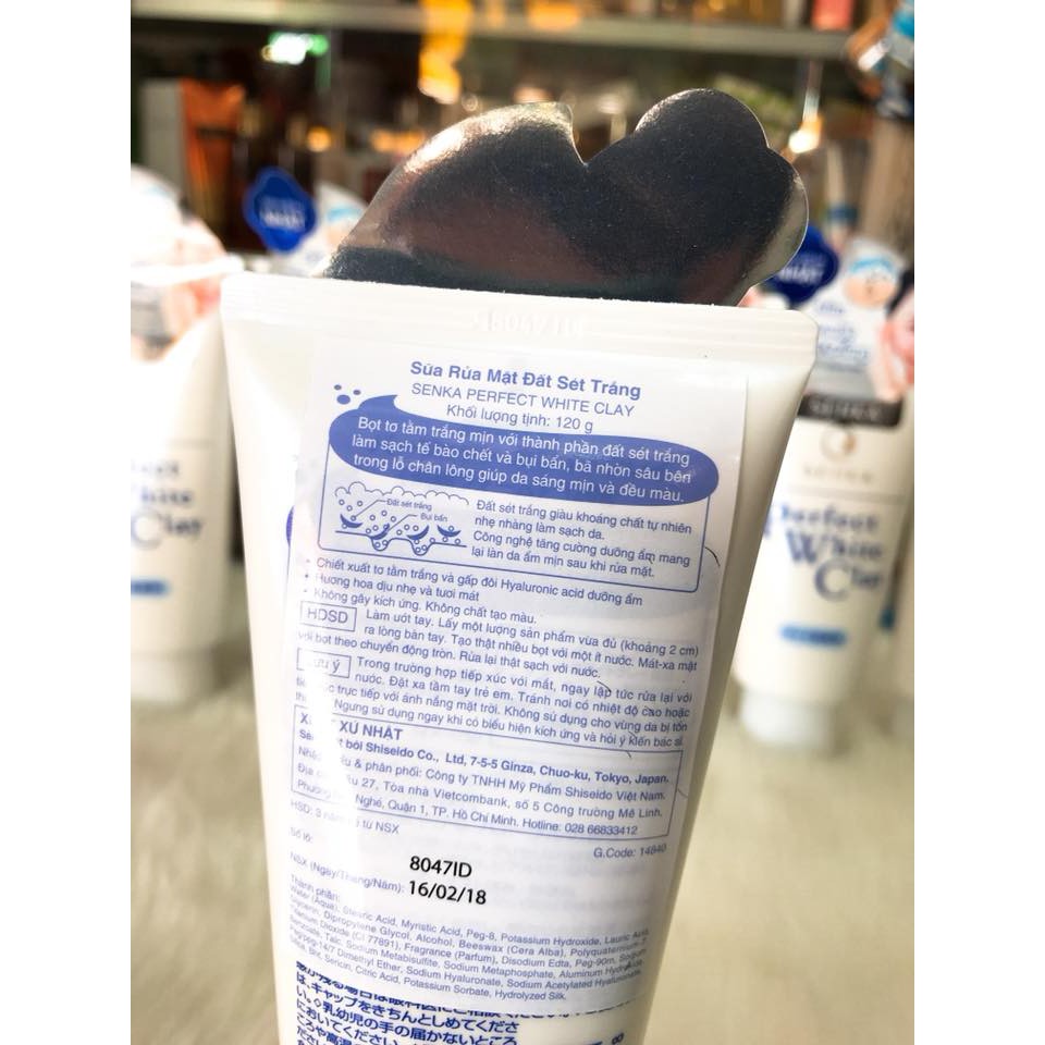 (SX Nhật Bản) Sữa rửa mặt đất sét trắng Senka Perfect White Clay 120g | BigBuy360 - bigbuy360.vn
