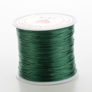 1 cuộn chỉ chun tơ gân co giãn màu xanh lá thẫm xỏ vòng tay xâu vòng dâu vòng hạt - moon shop