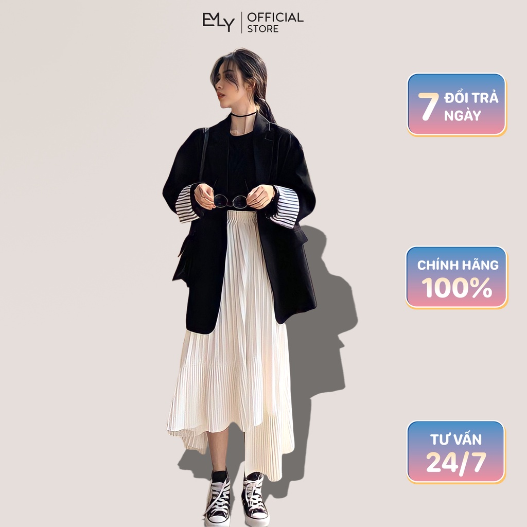 Chân váy xếp ly nữ thời trang công sở dạo phố đi tiệc Emilyshop ulzzang