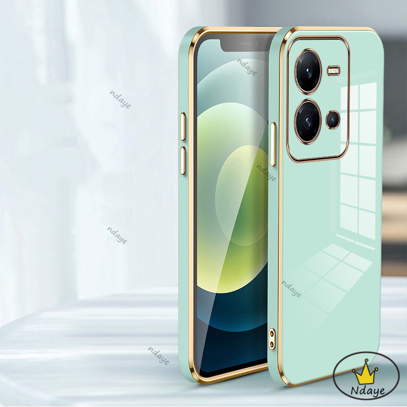 Ốp Lưng VIVO V25 V25E V23 V25 Pro V23 V23E V21 5G V21E V20SE V20 Ốp Điện Thoại Viền Thẳng Màu Macaron Cho NDYZB