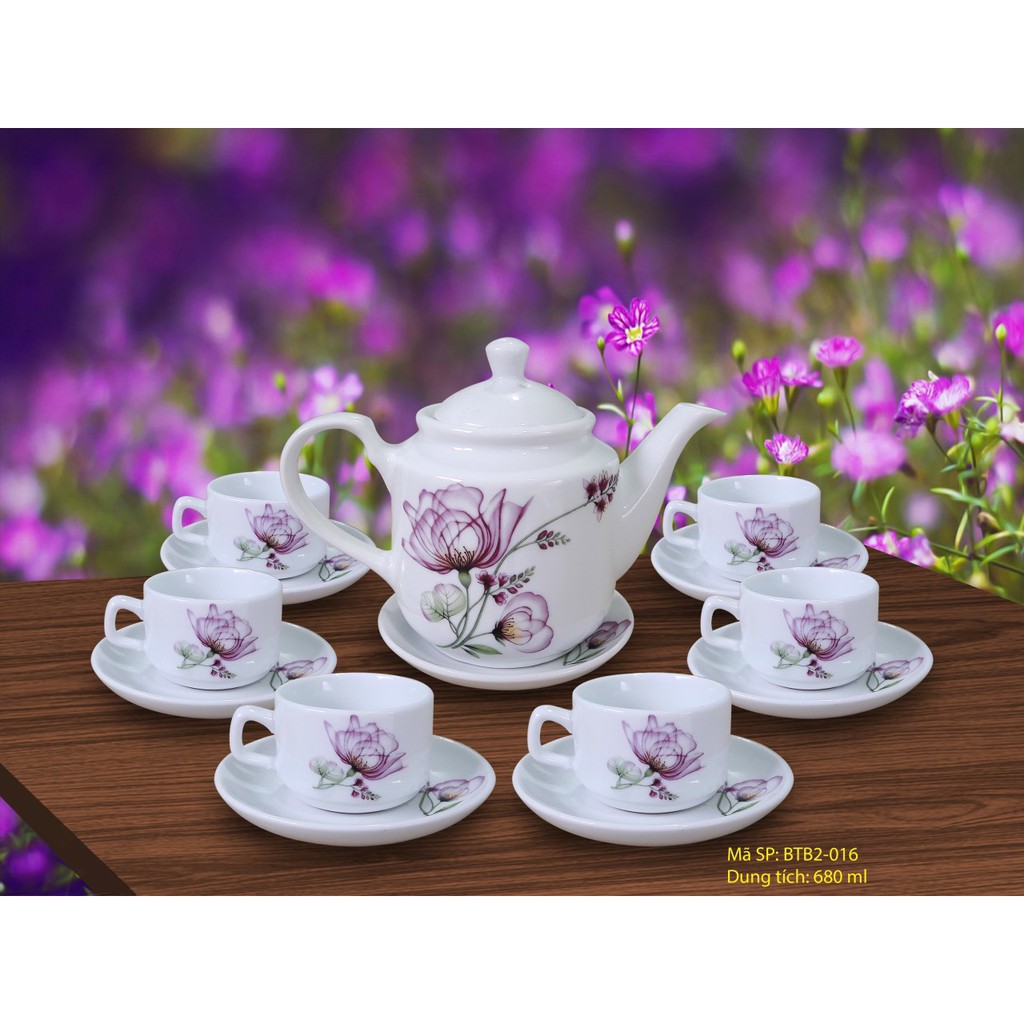 Bộ ấm chén sứ Quốc Dân , hàng VN chất lượng cao