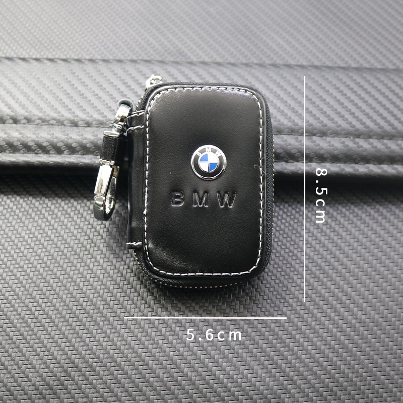 Ví Da Đựng Tiền Xu / Chìa Khóa Xe Hơi Màu Đen Có Khóa Kéo Cho BMW E61 E90 E82 E70 E71 E87 E88 E89 X5 X6