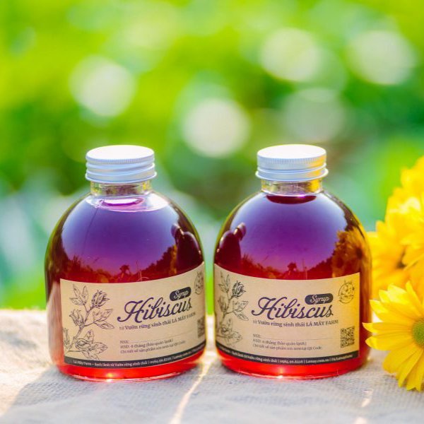 Hibiscus Syrup (Lá Mây Farm) - 500ml