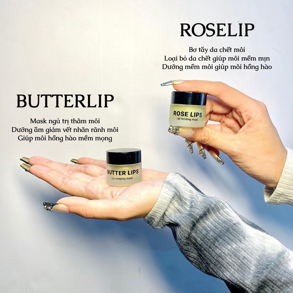 Trọn bộ dưỡng môi giảm thâm 2 sản phẩm ROSELIP + BUTTERLIP