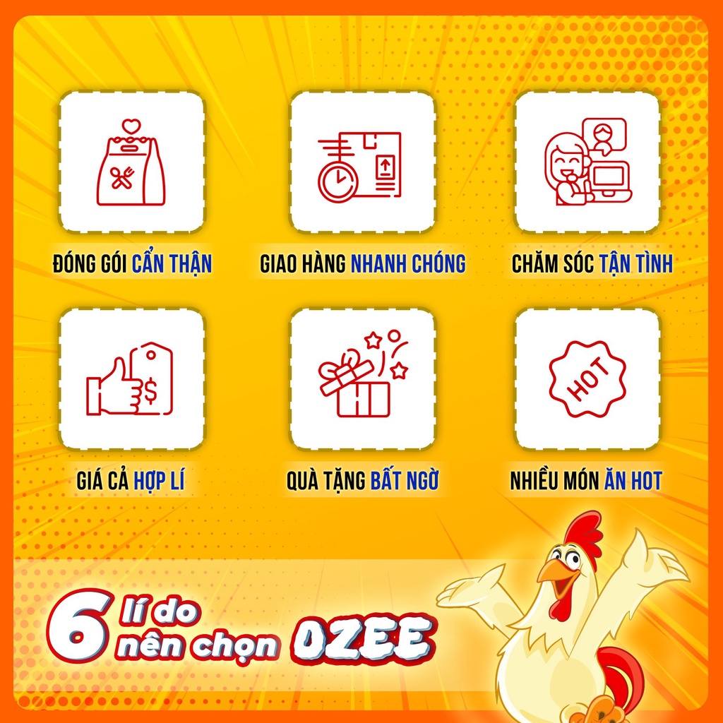 [Mã 99FMCGSALE giảm 8% đơn 500K] Cơm cháy khô gà hộp 500g siêu ngon Ozee - Ăn là mê ngay!