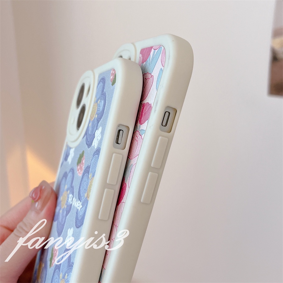 Ốp Điện Thoại Mềm Họa Tiết Hoa Và Thỏ Cho iPhone 13 12 11 Pro Max X XR Xs Max 8 7 6 6s Plus SE 2020