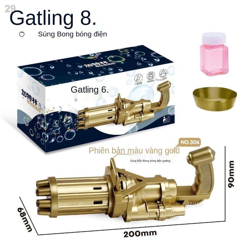 net nổ người nổi tiếng mô hình giống máy bắn bong bóng Gatling 8 lỗ thổi mùa hè tạo tự động đồ chơi trẻ em